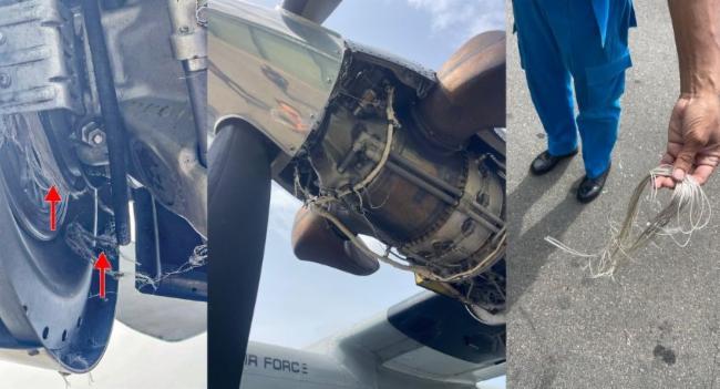 Training Aircraft Hit by Kite String in Ratmalana